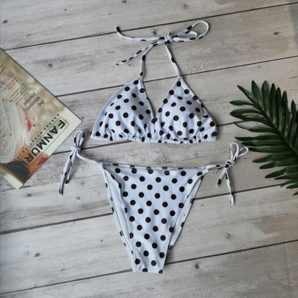 Black White Polka Dot Bikini Free Shipping Sunwise Swimwear