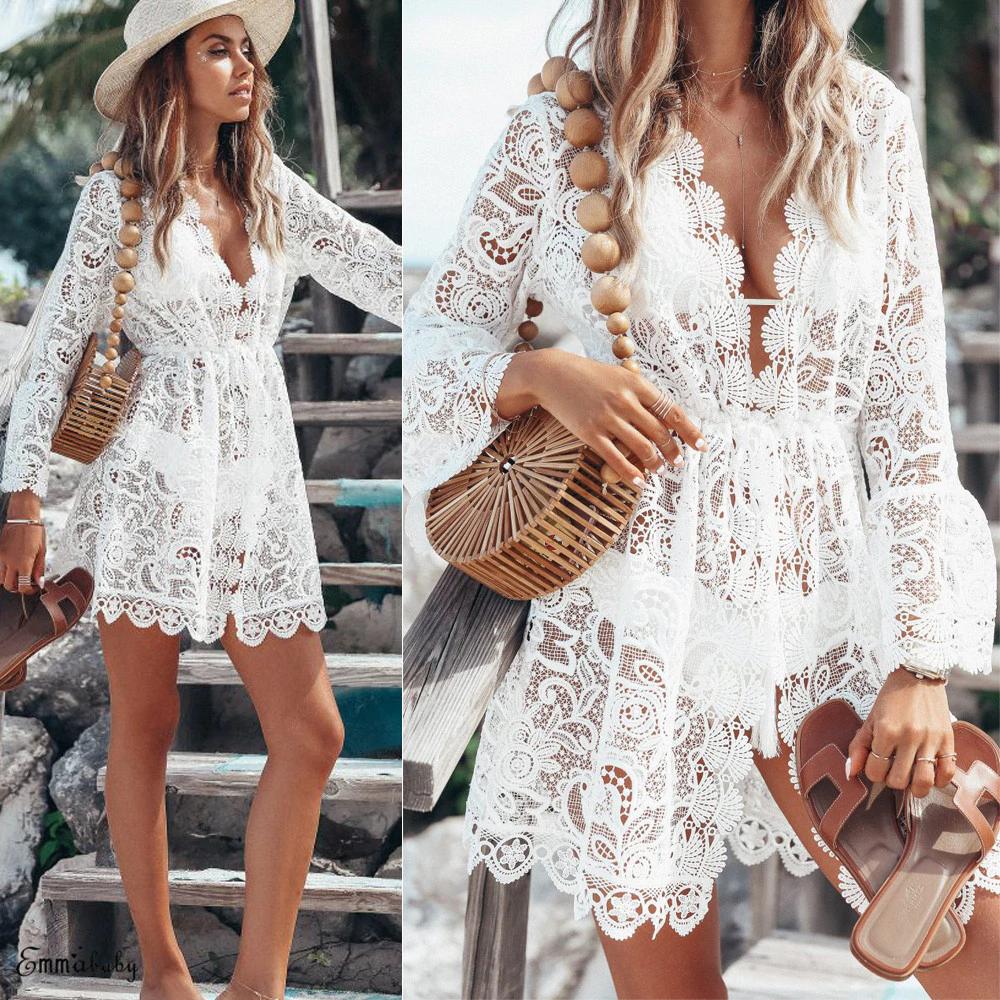 White Lace Cover Up (Free Shipping 